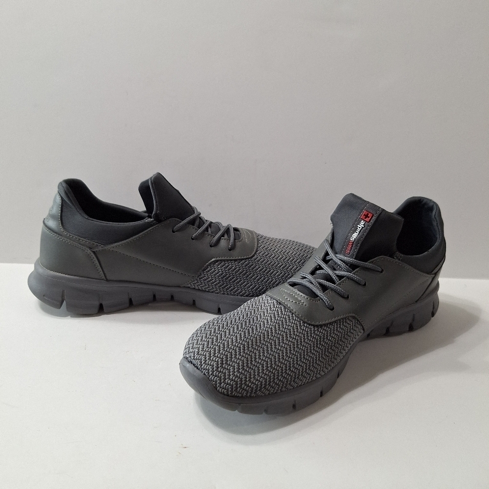 Alpine Swiss Gray Leo Men's Flex Knit Athletic Lightweight Tennis Shoes Size 11